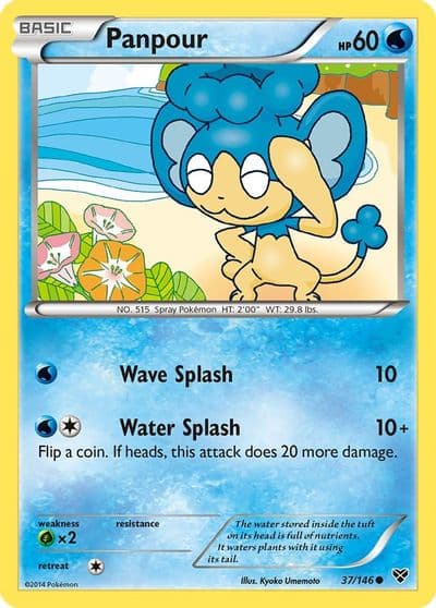 Panpour XY Base Set Pokemon card