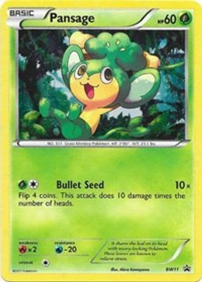 Pansage - BW11 Black and White Promos Pokemon card