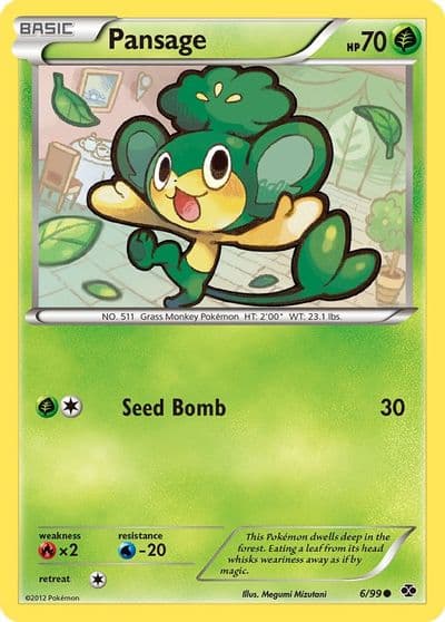 Pansage Next Destinies Pokemon card