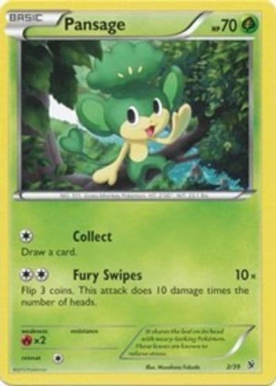 Pansage Kalos Starter Set Pokemon card