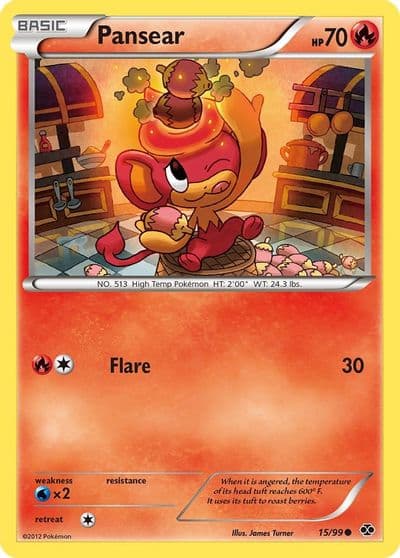 Pansear Next Destinies Pokemon card