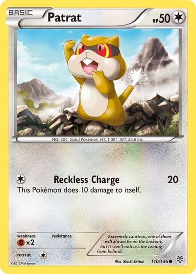 Patrat (110) Plasma Storm Pokemon card