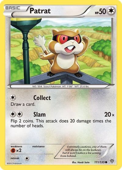 Patrat (111) Plasma Storm Pokemon card
