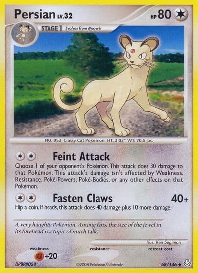 Persian Legends Awakened Pokemon card