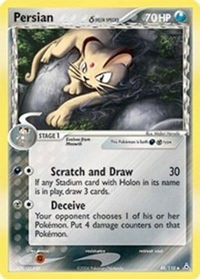 Persian (Delta Species) Holon Phantoms Pokemon card