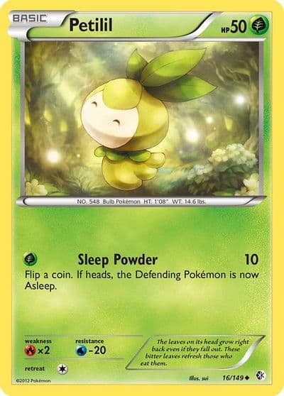 Petilil Boundaries Crossed Pokemon card