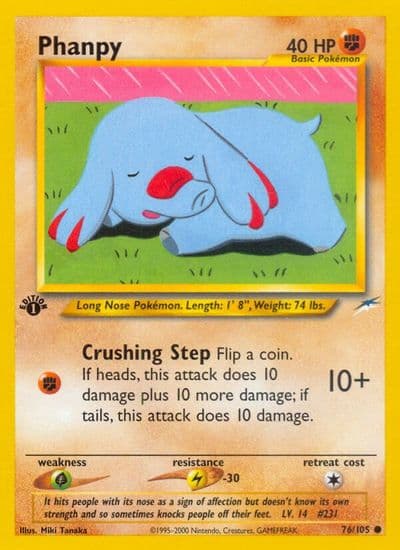 Phanpy Neo Destiny Pokemon card