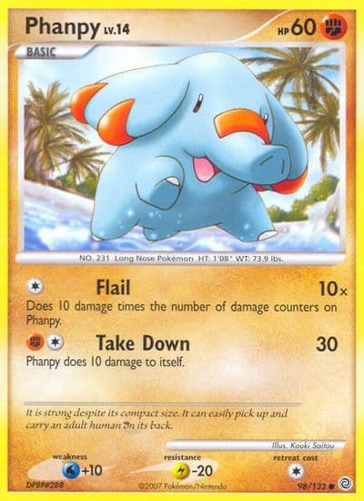 Phanpy Secret Wonders Pokemon card