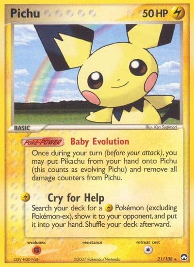 Pichu Power Keepers Pokemon card