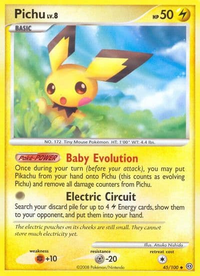 Pichu Stormfront Pokemon card