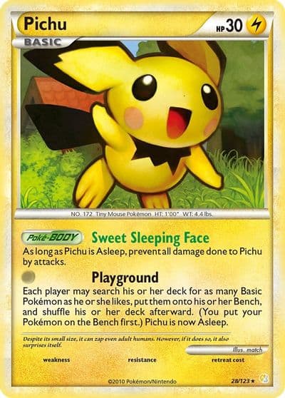 Pichu HeartGold SoulSilver Pokemon card