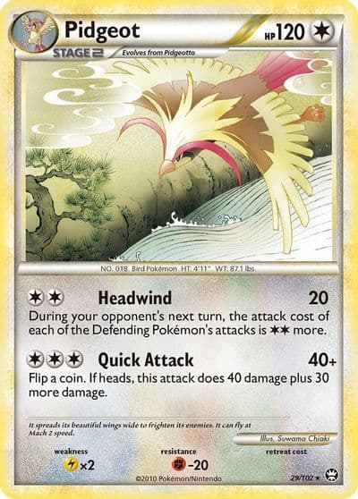 Pidgeot Triumphant Pokemon card