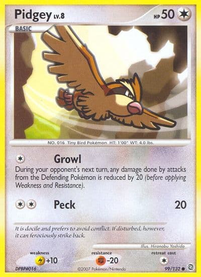 Pidgey Secret Wonders Pokemon card
