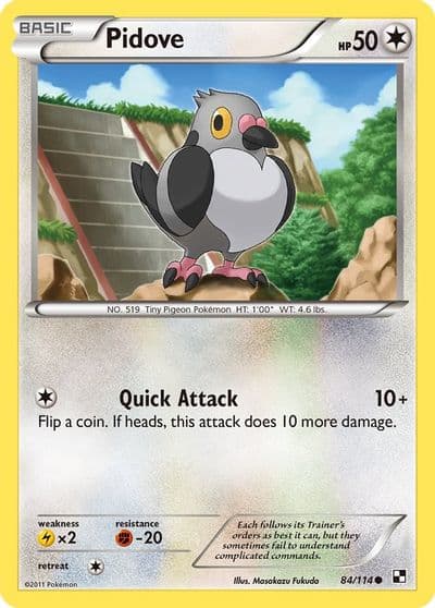 Pidove Black and White Pokemon card