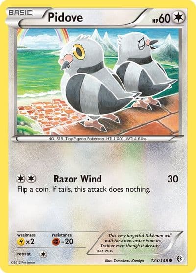 Pidove Boundaries Crossed Pokemon card