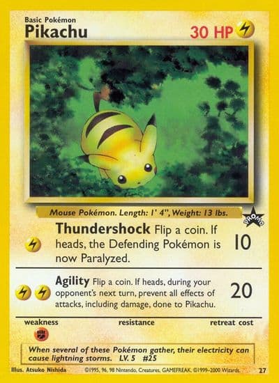Pikachu (27) WoTC Promo Pokemon card