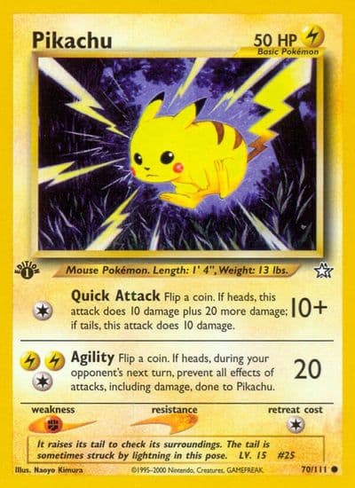 Pikachu Neo Genesis Pokemon card