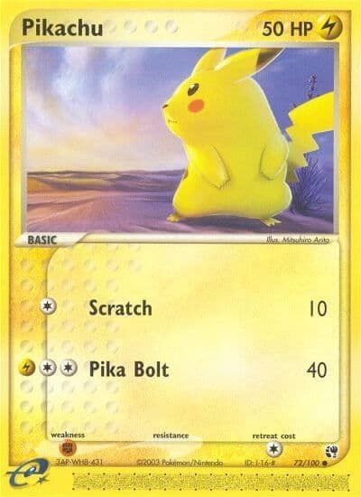 Pikachu Sandstorm Pokemon card