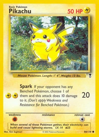 Pikachu Legendary Collection Pokemon card