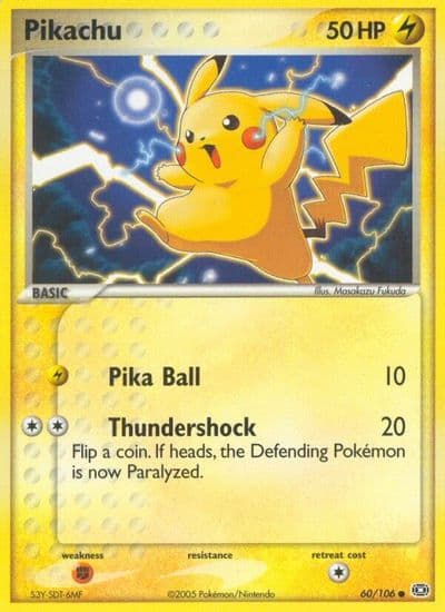 Pikachu Emerald Pokemon card