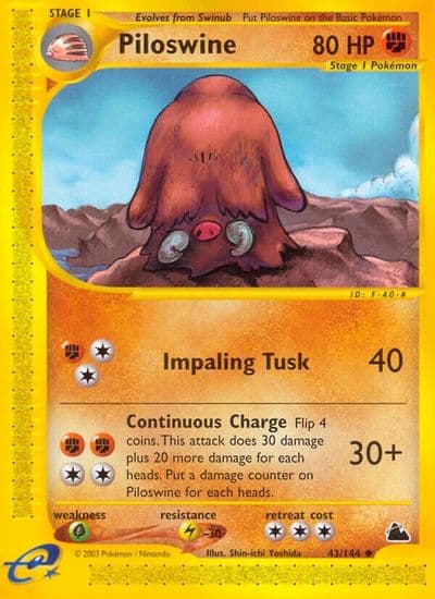 Piloswine (43) Skyridge Pokemon card