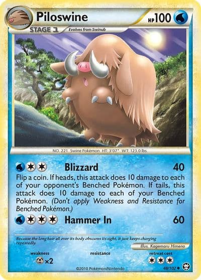 Piloswine Triumphant Pokemon card