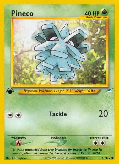 Pineco Neo Destiny Pokemon card