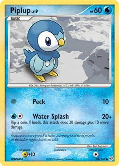Piplup First Partner Pack Pokemon card