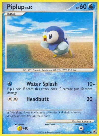 Piplup (71) Majestic Dawn Pokemon card