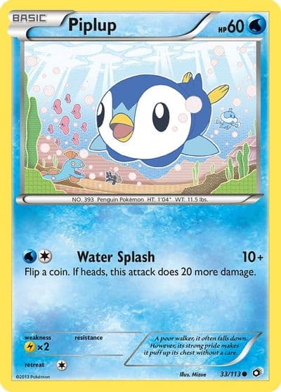 Piplup Legendary Treasures Pokemon card