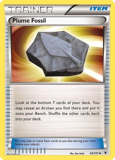 Plume Fossil Noble Victories Pokemon card