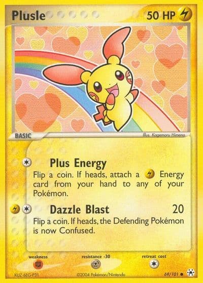 Plusle Hidden Legends Pokemon card
