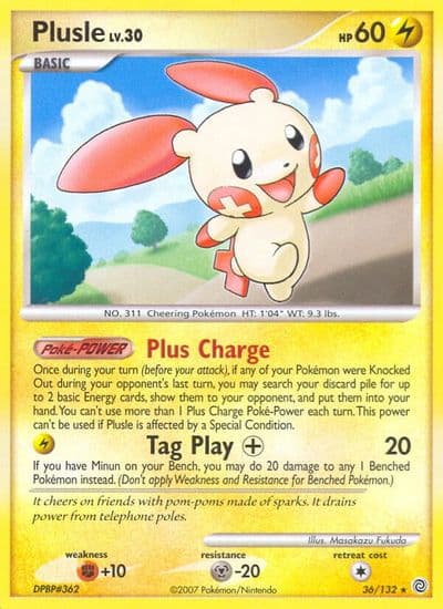 Plusle Secret Wonders Pokemon card