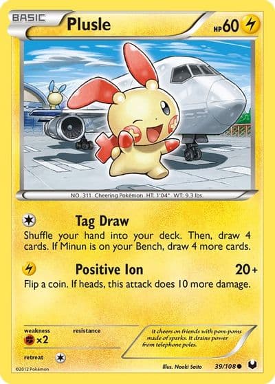 Plusle Dark Explorers Pokemon card