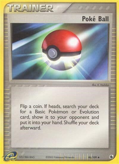 Poke Ball Ruby and Sapphire Pokemon card