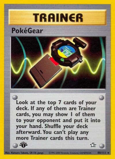PokeGear Neo Genesis Pokemon card