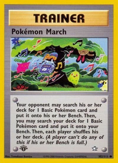 Pokemon March Neo Genesis Pokemon card