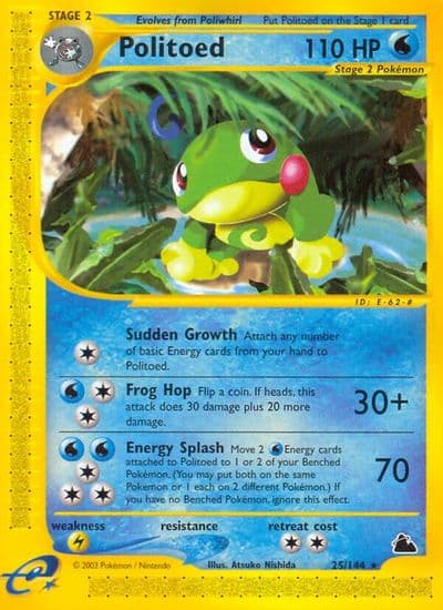 Politoed (25) Skyridge Pokemon card