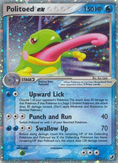 Politoed ex Unseen Forces Pokemon card