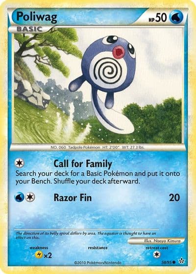 Poliwag Unleashed Pokemon card