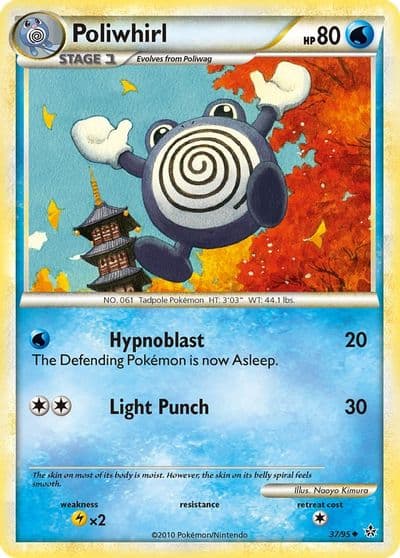 Poliwhirl Unleashed Pokemon card