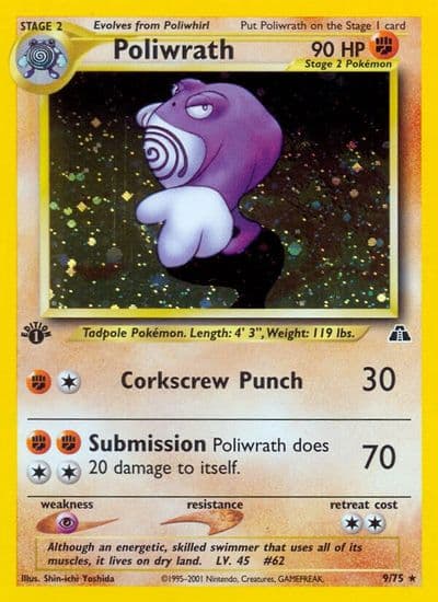 Poliwrath (9) Neo Discovery Pokemon card