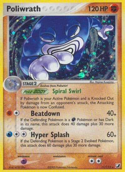 Poliwrath Unseen Forces Pokemon card
