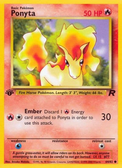 Ponyta Team Rocket Pokemon card