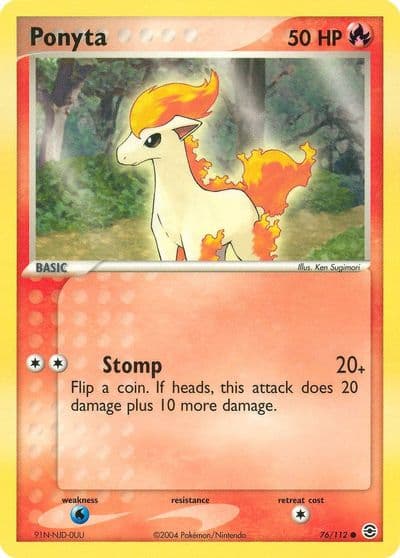 Ponyta FireRed & LeafGreen Pokemon card