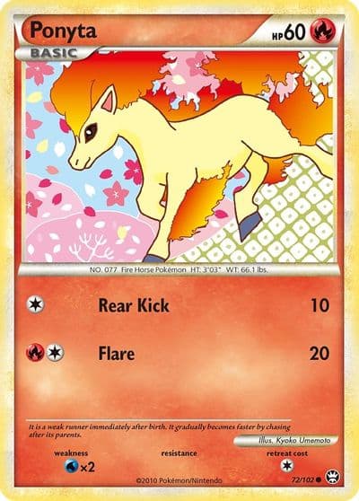 Ponyta Triumphant Pokemon card