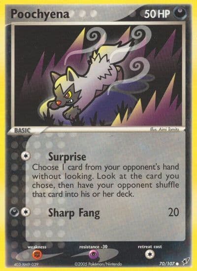 Poochyena Deoxys Pokemon card