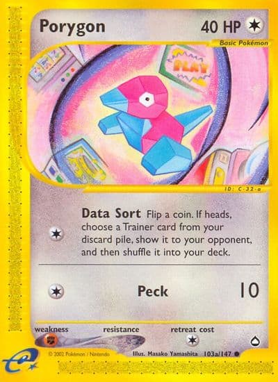 Porygon (103a) Aquapolis Pokemon card