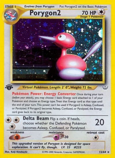 Porygon2 Neo Revelation Pokemon card
