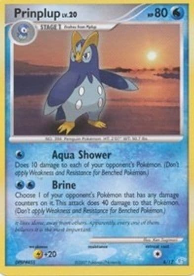 Prinplup DP Trainer Kit: Manaphy & Lucario Pokemon card